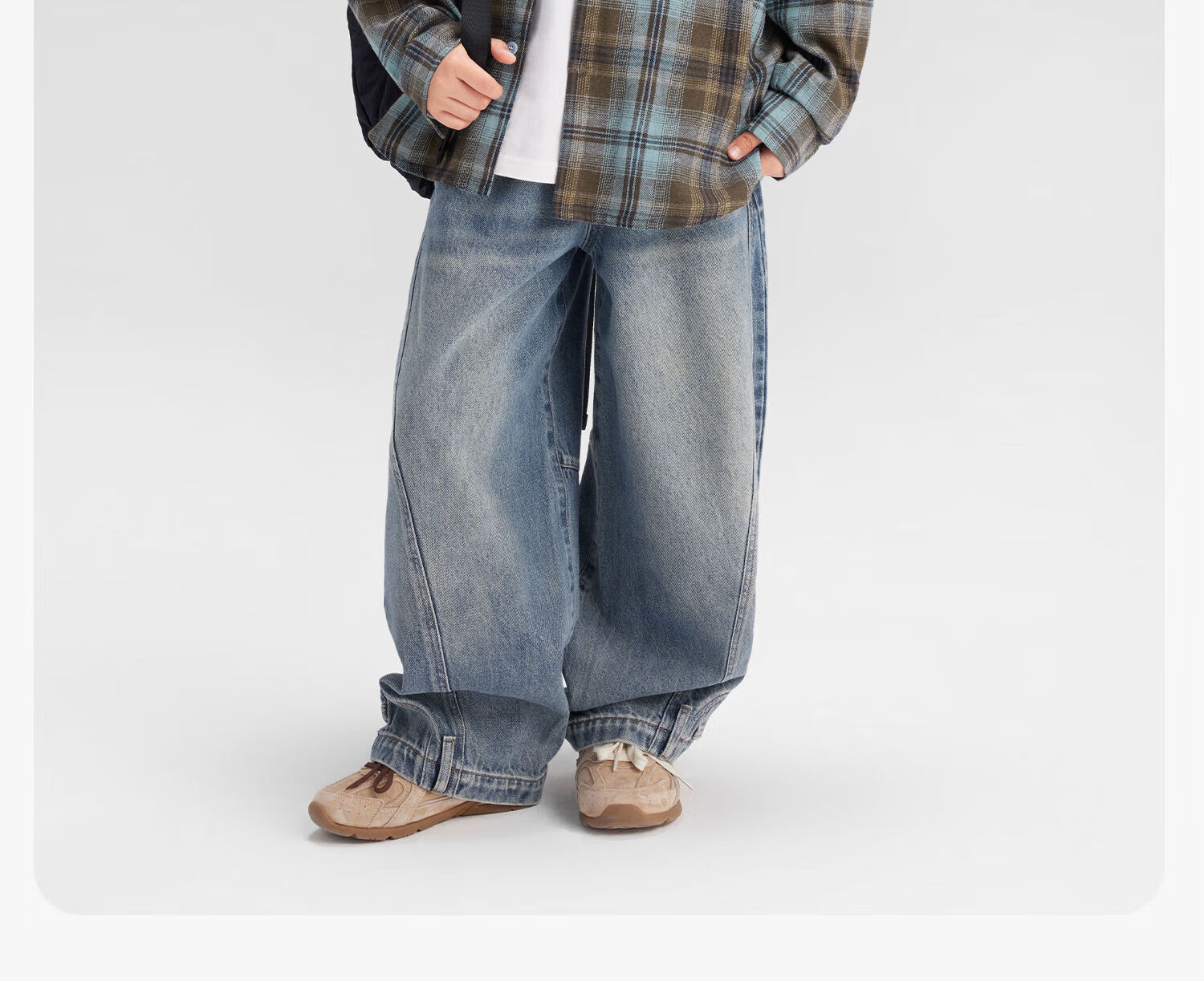 Zuo Xi Boys' Plaid Shirt 2025 New Children's Long Sleeve Shirt Autumn Boys' Jacket Coffee Color 110 4